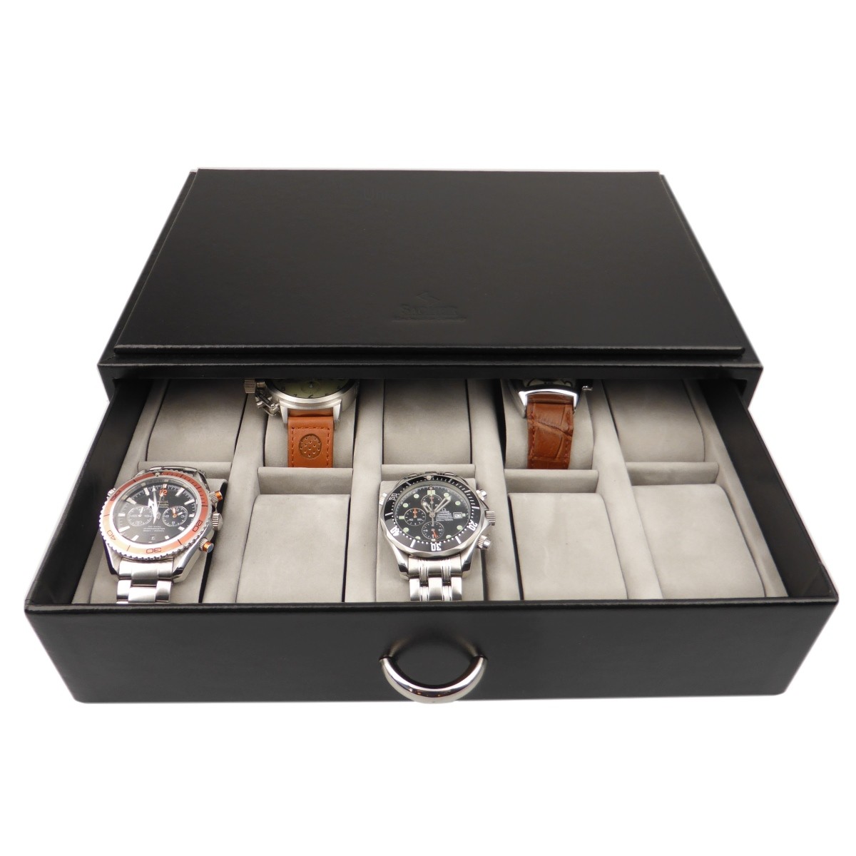 in - erweiterbare VARIO mit hergestellt Uhrenbox Deutschland Schublade SACHER Uhrenschatulle Stapelbare