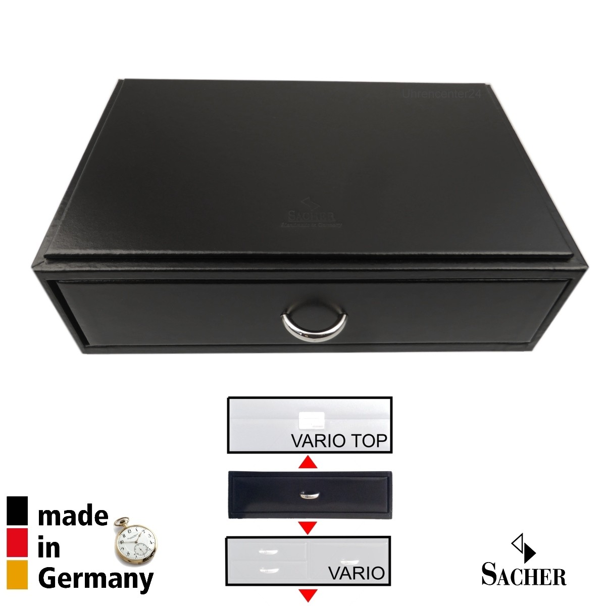 Deutschland Stapelbare Uhrenbox SACHER - mit hergestellt in Uhrenschatulle erweiterbare VARIO Schublade