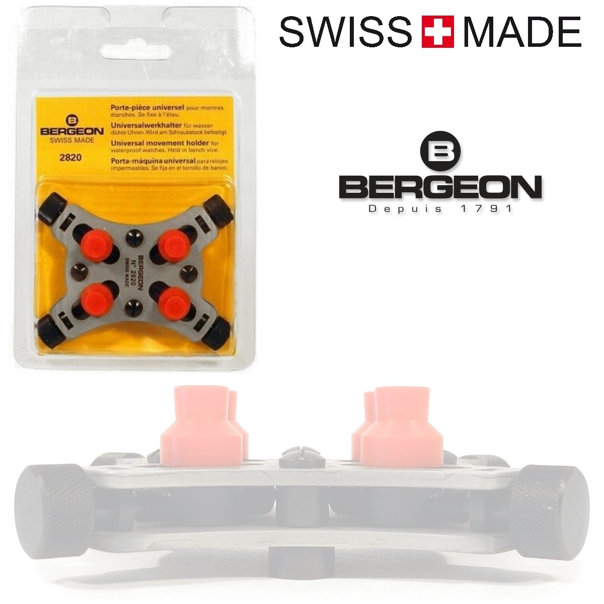 BERGEON 4040 Werkzeug für Armbanduhren Schraubstock Werkhalter